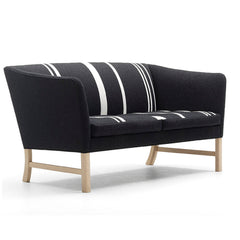 Ole Wanscher OW602 Two Seat Sofa Black and White Angled Carl Hansen & Son