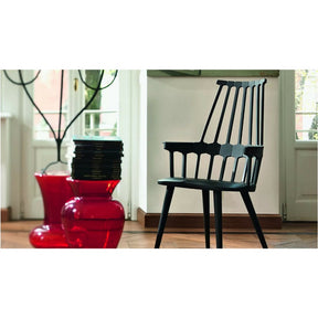 Patricia Urquiola Comback Chair Black Black Legs Living Room Kartell