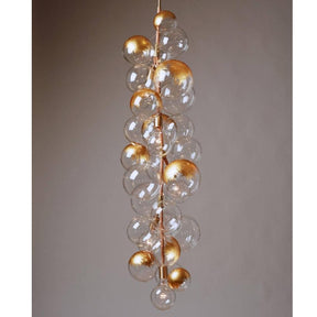 PELLE X-Tall Bubble Chandelier with Gold Leafing