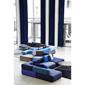 Blue Alphabet Sofa in Hotel Lobby by Piero Lissoni for Fritz Hansen