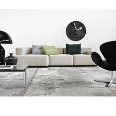 Piero Lissoni Alphabet Sofa in Room with Black Swan Chair