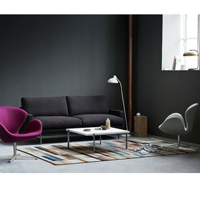 Piero Lissoni Two Seat Sofa in Room with Swan Chairs Fritz Hansen