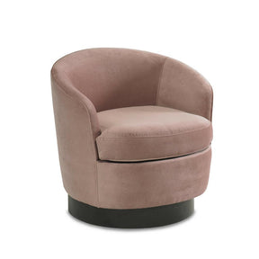 Precedent Claudia Swivel Chair Blush Velvet