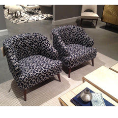 Precedent Furniture Indigo Print Courtney Chairs in Room