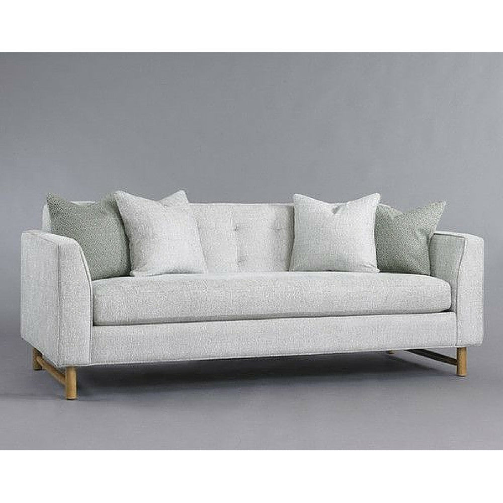 Precedent Furniture Keaton Apartment Sofa in Silver with Grey Background