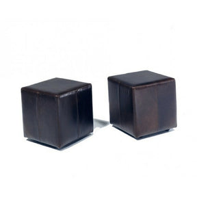 Precedent Furniture Square Leather Elliott Ottomans with Casters