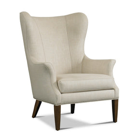 Precedent Furniture Tristen Chair in Cream Upholstery with Nailhead Trim Model 3200