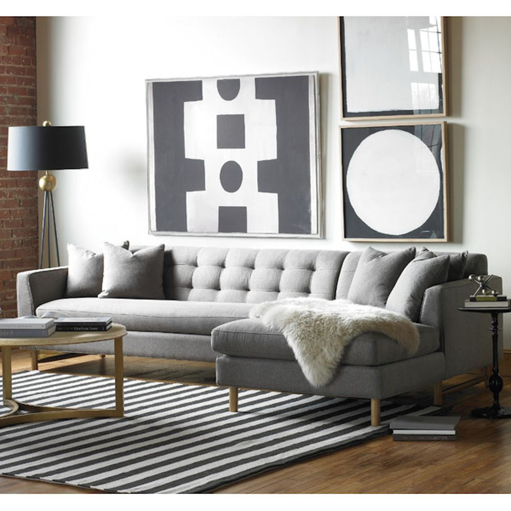 Precedent Furniture Keaton L-Shaped Sectional in Modern Loft