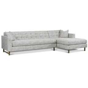 Precedent Keaton Sectional Sofa with Chaise in Shadow fabric