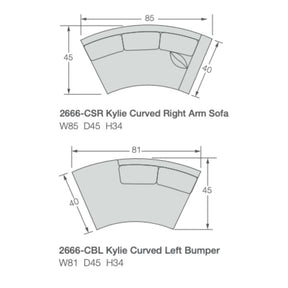 Precedent Kylie Curved Sectional Sofa