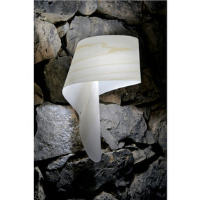 Ray Power Air A Wall Sconce Ivory White on Stone Wall LZF Lamps