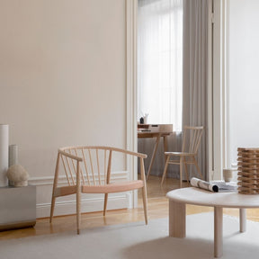 Reprise Lounge Chairs by Norm Architects in Living Room with IO Coffee Table in Ash