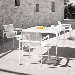Richard Schultz 1966 Dining Armchair with Square Dining Table Knoll Outdoors