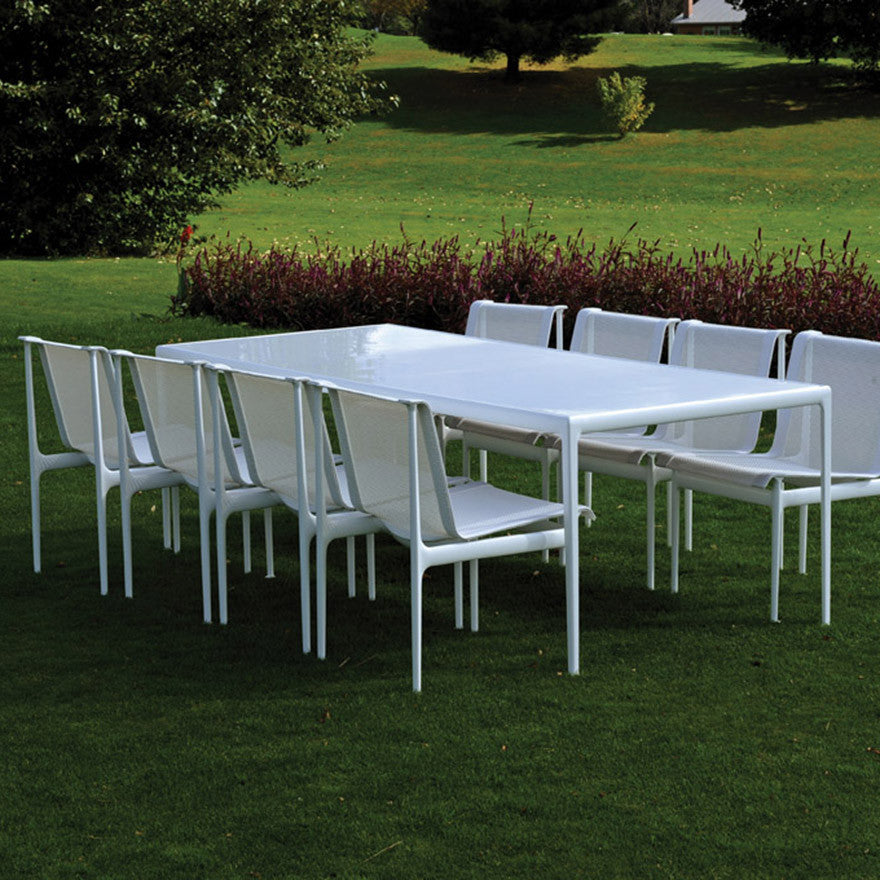 Richard Schultz 1966 Dining Table White Rectangular on Grass Outdoor Knoll