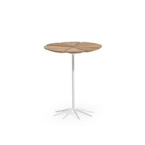 Knoll Richard Schultz Petal Side Table Teak Petals White Base
