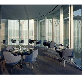 Saarinen Executive Arm Chairs in MoMA Restaurant Texas Knoll