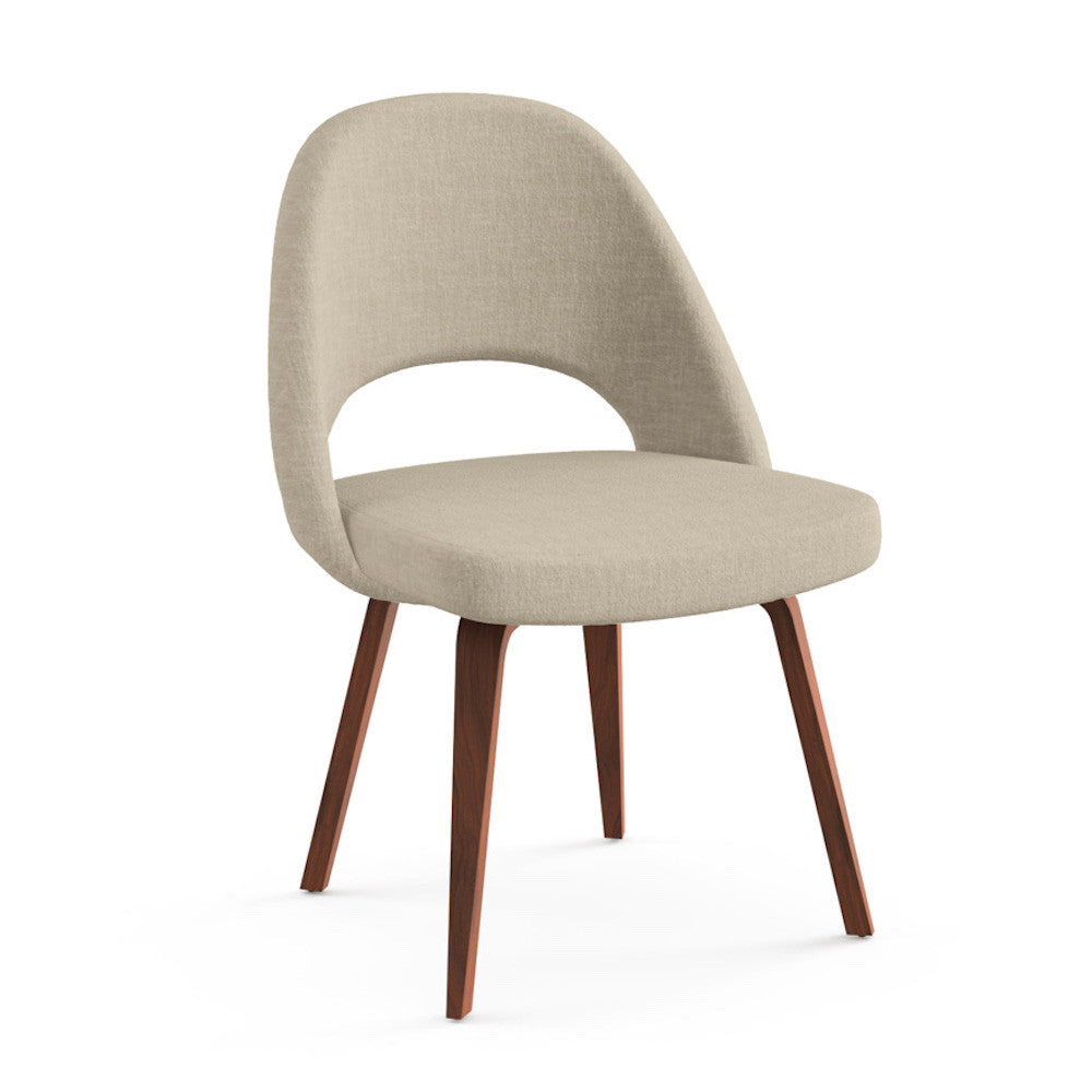 Saarinen Executive Armless Chair Wood Legs