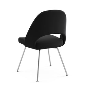 Saarinen Executive Armless Chair Chrome Legs Back Knoll