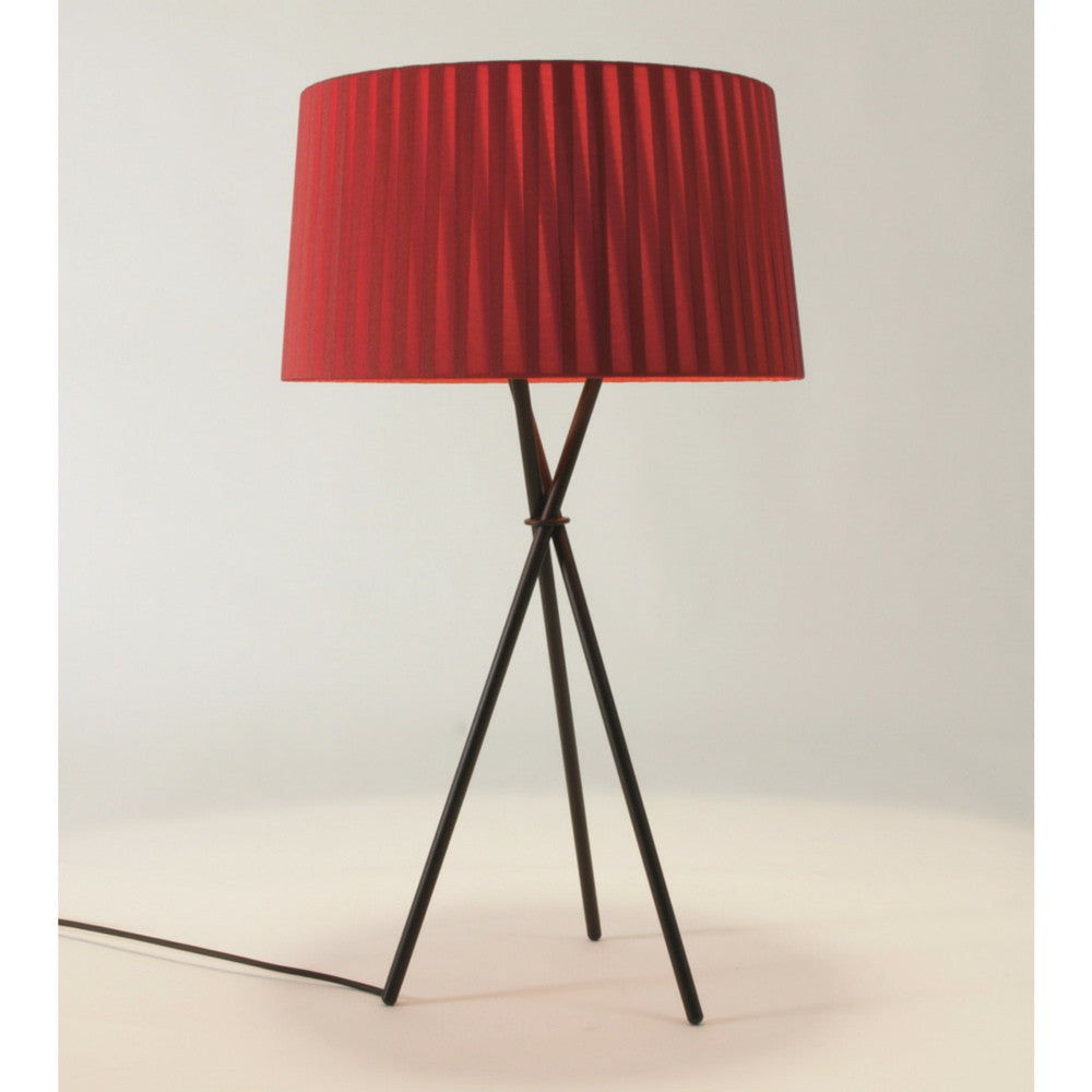 Santa and Cole Table Lamp G6 Red Ribbon Shade