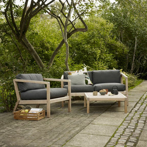 Virkelyst 2-Seat Sofa and Lounge Chair in Charcoal by Skagerak