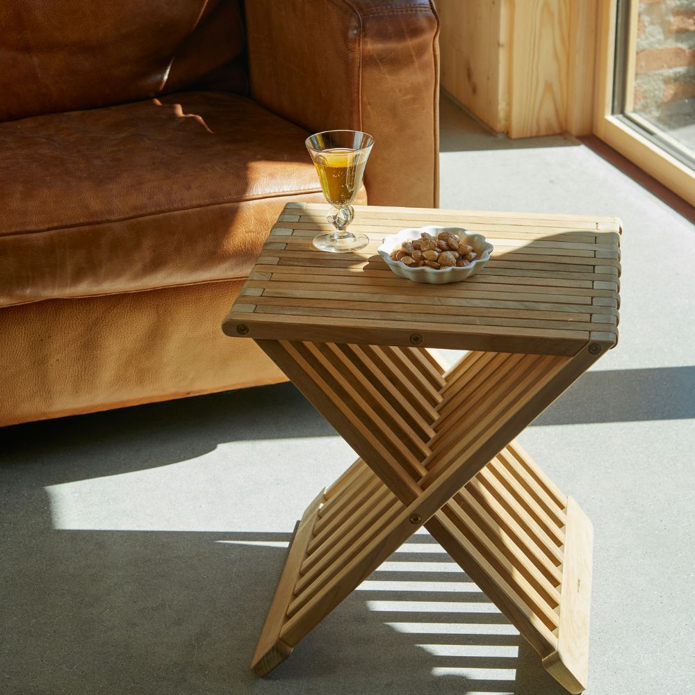 Skagerak Fionia Stool with Leather Club Chair at Cocktail Hour