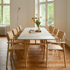 Skagerak Hven Dining Table with Extension Plates and Hven Dining Chairs in Copenhagen Apartment