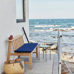 Skagerak Plank Bench with Barriere Liso®Marine Blue cushion