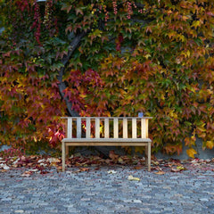 Skagerak Plank Bench with Autumn Leaves