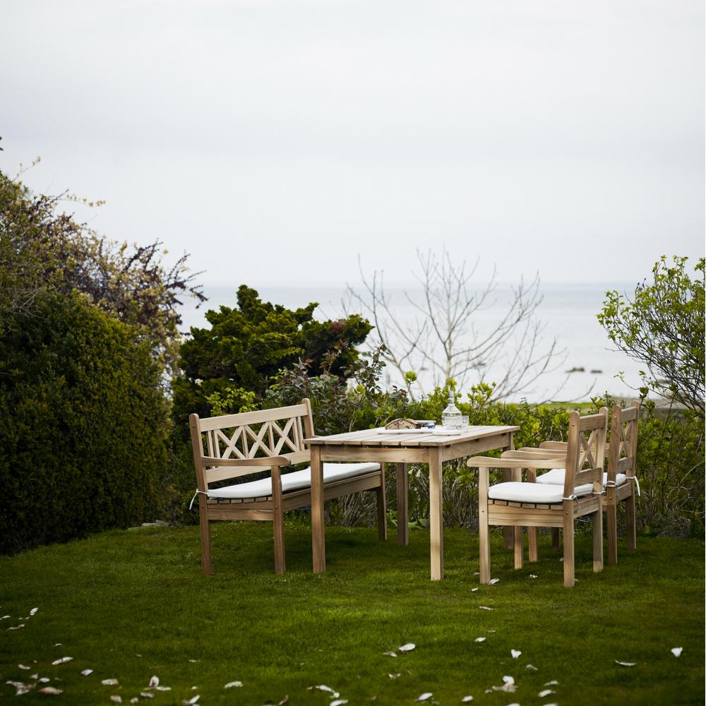 Skagerak Skagen Bench, Dining Chairs, and Table Seaside