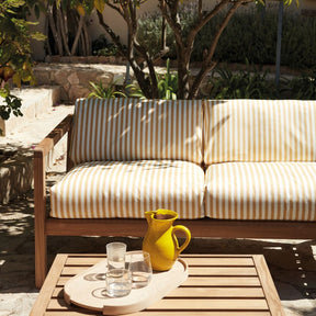 Skagerak Virkelyst 2-Seat Sofa Golden Yellow Stripe Detail