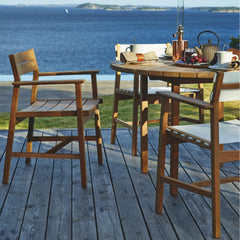 Skargaarden Djuro Teak Dining Chairs Outdoors with Djuro Table