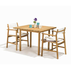 Skargaarden Djuro Teak Outdoor Dining Table Square styled with Djuro Dining Chairs