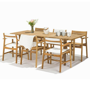 Skargaarden Djuro Rectangular Teak Dining Table Styled with Djuro Dining Chairs