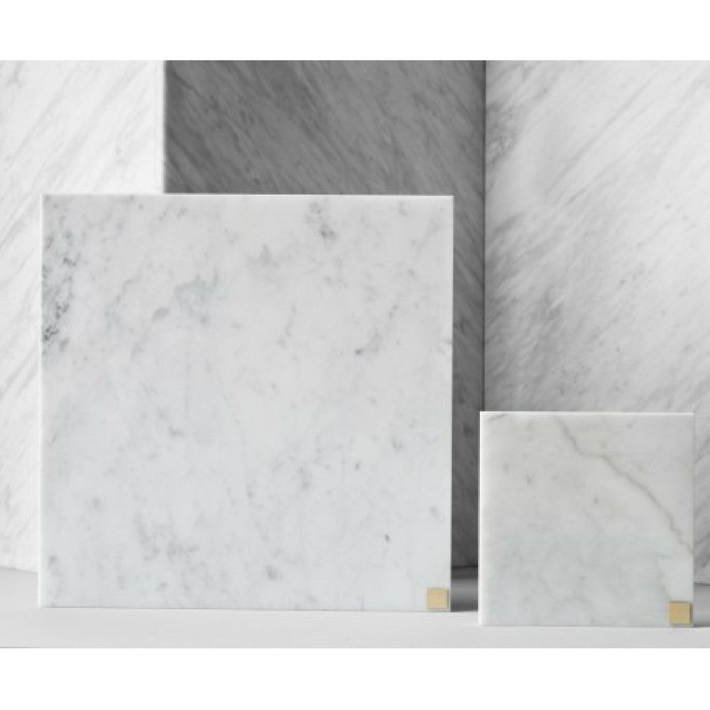 Skultuna Large and Small White Carrara Marble Plates