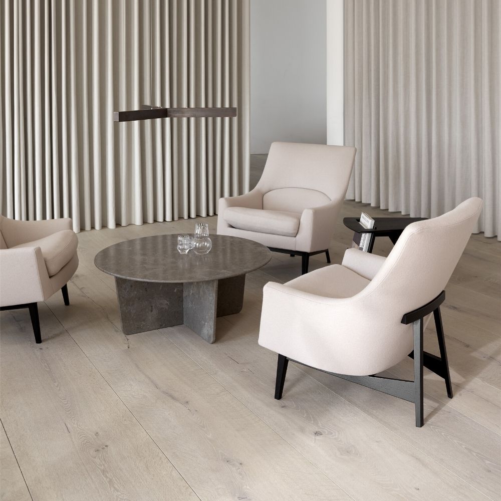 Space Copenhagen Tableau Coffee Table with Rison A-Chairs for Fredericia 