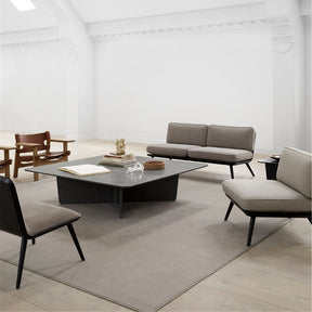 Space Copenhagen Tableau Coffee Table with Spine Sofa and Chairs and Børge Mogensen Spanish Chairs for Fredericia