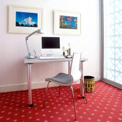 Knoll Copeland Light Silver in home office with Marco Maran Gigi Side Chair Home Office Knoll