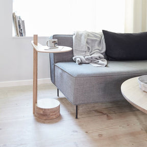Form & Refine Oiled Oak Stilk Side Table in Living Room