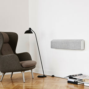 Wall Mounted Vifa Stockholm Speaker with Kaiser Idell Floor Lamp and Jaime Hayon Ro Lounge Chair from Fritz Hansen