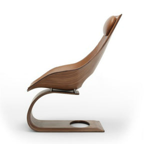 Tadao Ando Dream Chair Walnut Side Profile Carl Hansen and Son