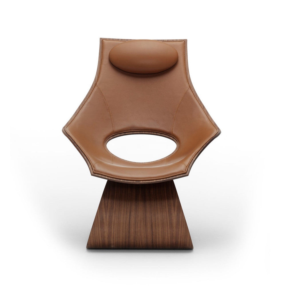 Tadao Ando Dream Chair Walnut Brown Leather Carl Hansen and Son