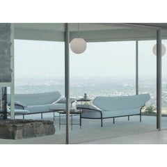 Bernhardt Design Float Side Tables by Terry Crews in Stahl House with Ibis Sofas