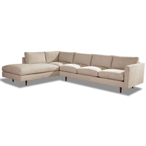 Thayer Coggin Milo Baughman Design Classic Sectional Sofa with Wood Legs