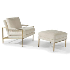 Thayer Coggin Milo Baughman Design Classic Ottoman and Chair