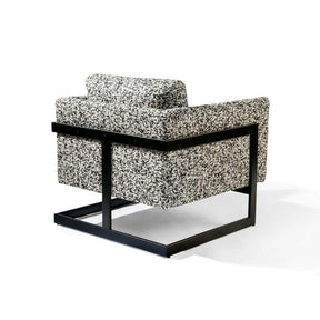 Thayer Coggin Milo Baughman Design Classic T-Back Lounge Chair 989 Black Frame Back