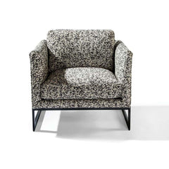 Thayer Coggin Milo Baughman Design Classic T-Back Lounge Chair 989 Black Frame Front