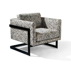 Thayer Coggin Milo Baughman Design Classic T-Back Lounge Chair 989 Black Frame