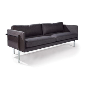 Thayer Coggin Milo Baughman Drop In Sofa Polished Stainless Steel Frame 1314-313