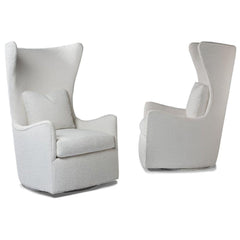 Thayer Coggin Milo Baughman Feelin Groovy Swivel Chair Front and Side