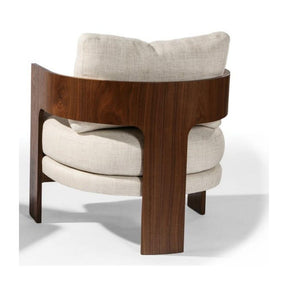 Thayer Coggin Milo Baughman On-3 Lounge Chair Walnut Frame Back